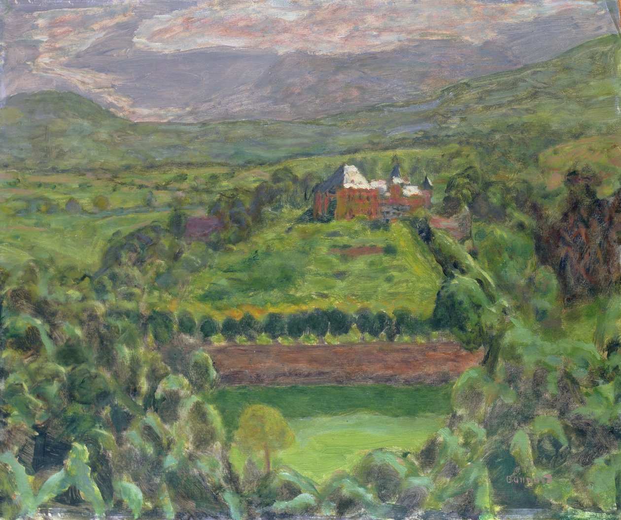 Chateau dUriage, 1918 (olja på kartong) av Pierre Bonnard