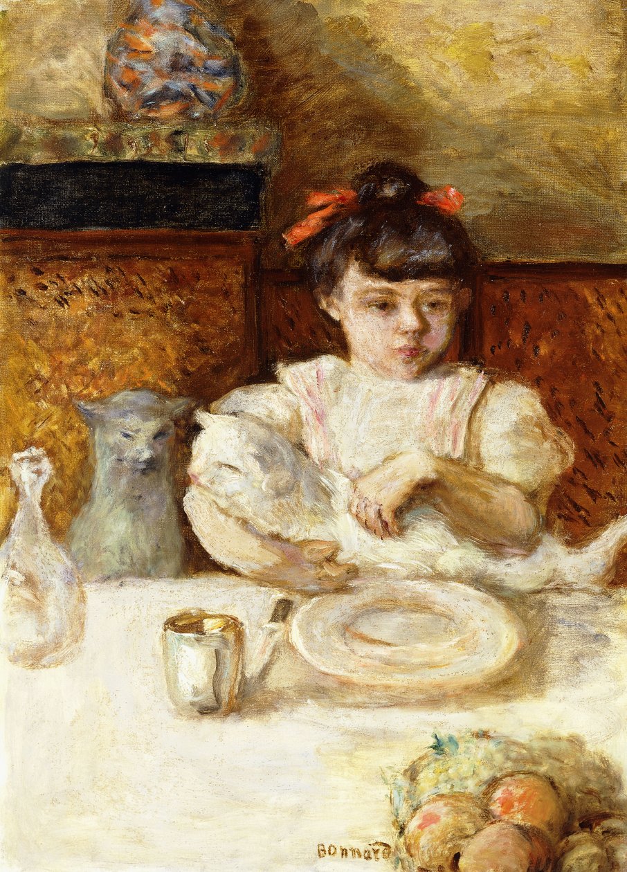 Barn och katter; Enfant et Chats, ca 1906 (olja på duk) av Pierre Bonnard