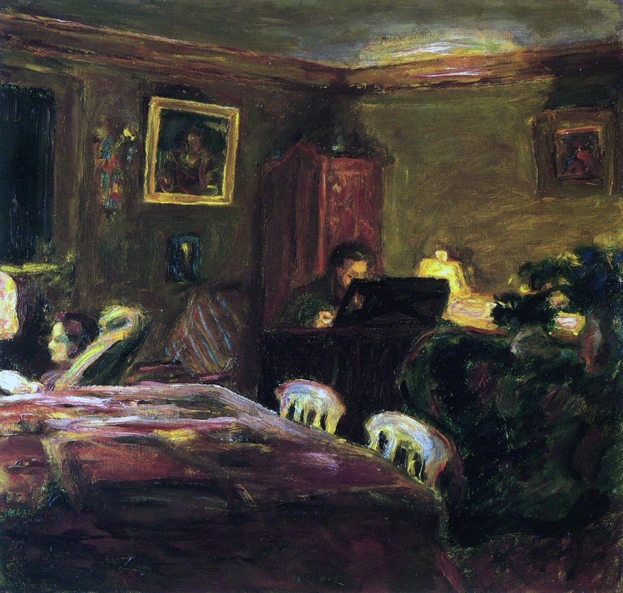 Claude Terrasse vid pianot av Pierre Bonnard