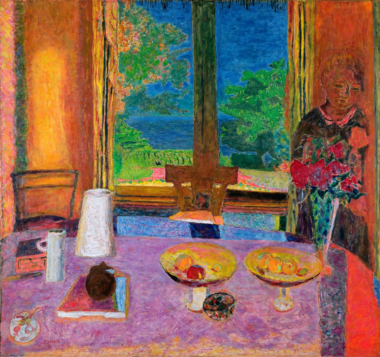 Matsalen på trädgården, 1934-35 av Pierre Bonnard