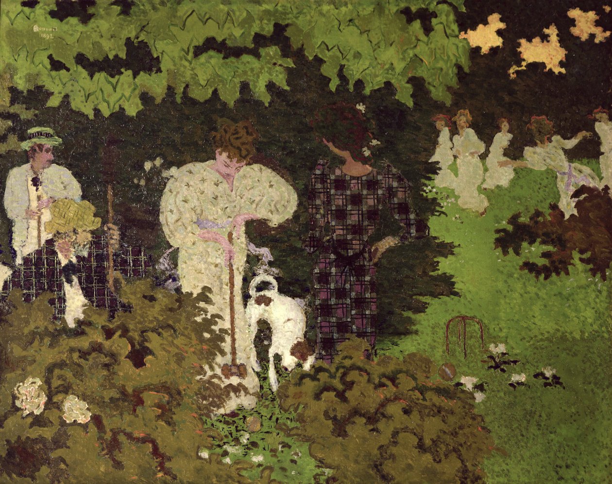 Skymning, eller en runda krocket, 1892 av Pierre Bonnard