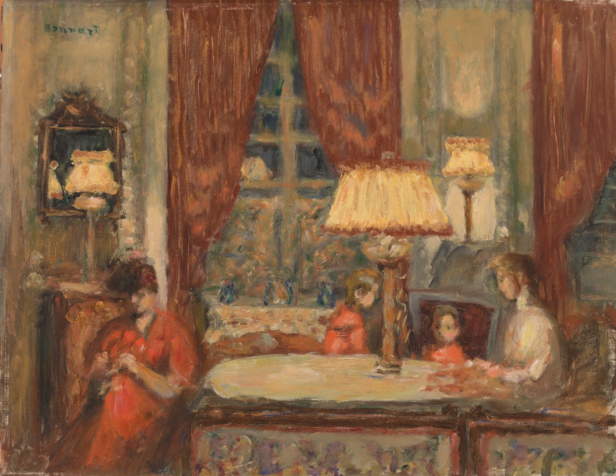 Kväll under lamporna av Pierre Bonnard