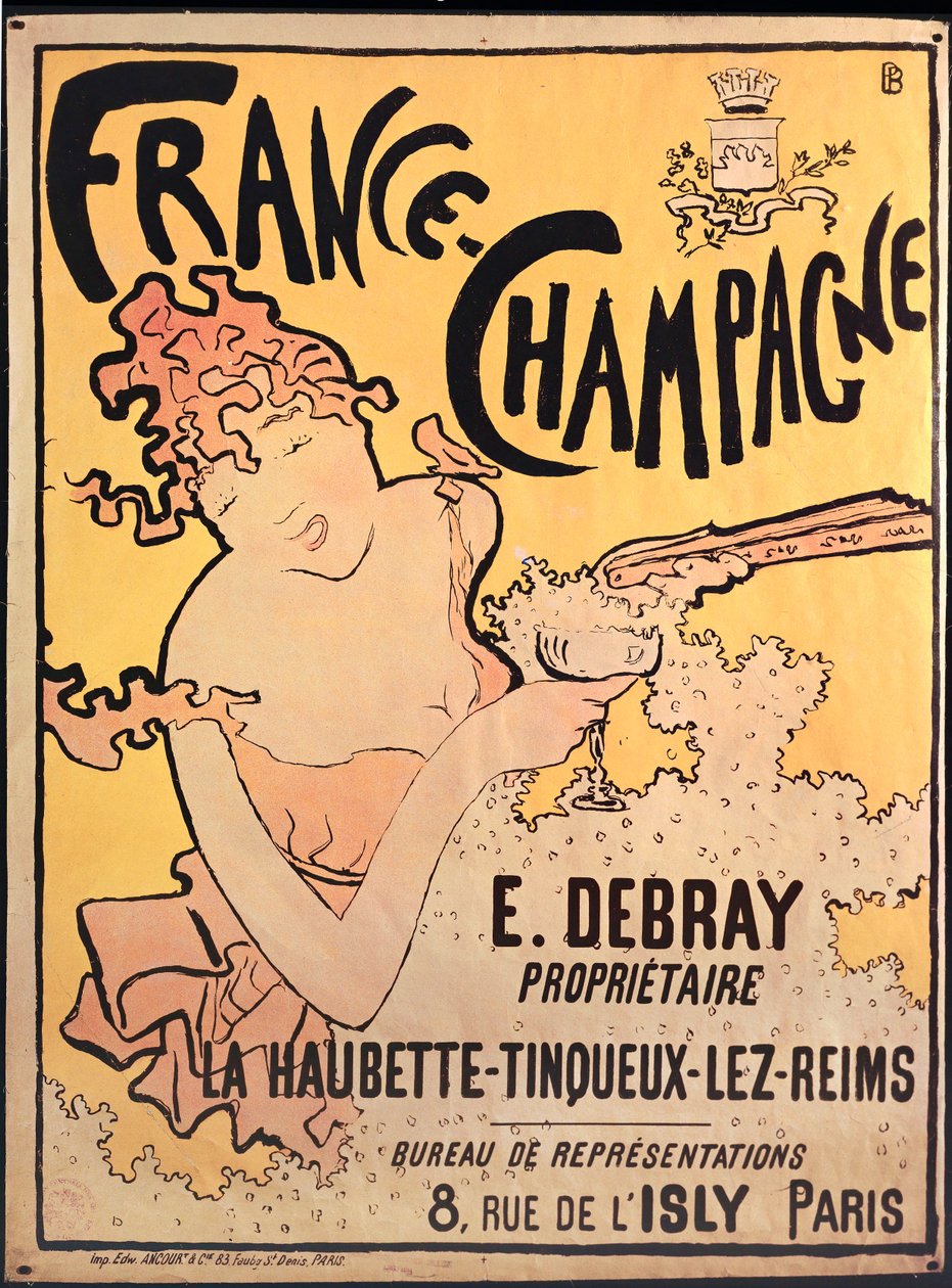 Frankrike Champagne. Litografi ... (litografi) av Pierre Bonnard
