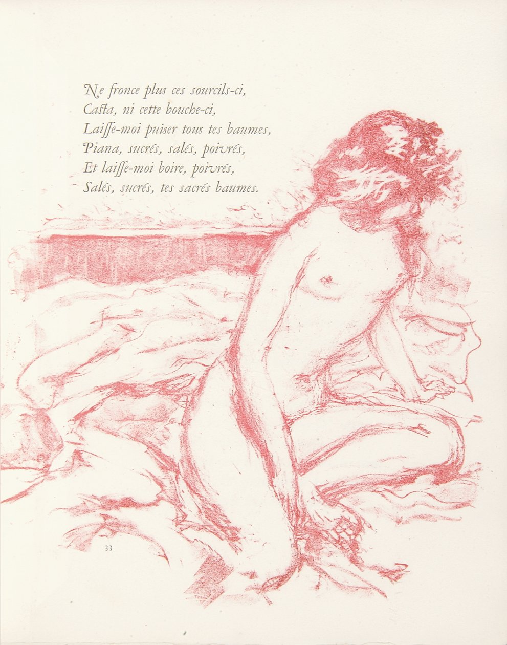 Illustration från "Parallelement" av Paul Verlaine av Pierre Bonnard