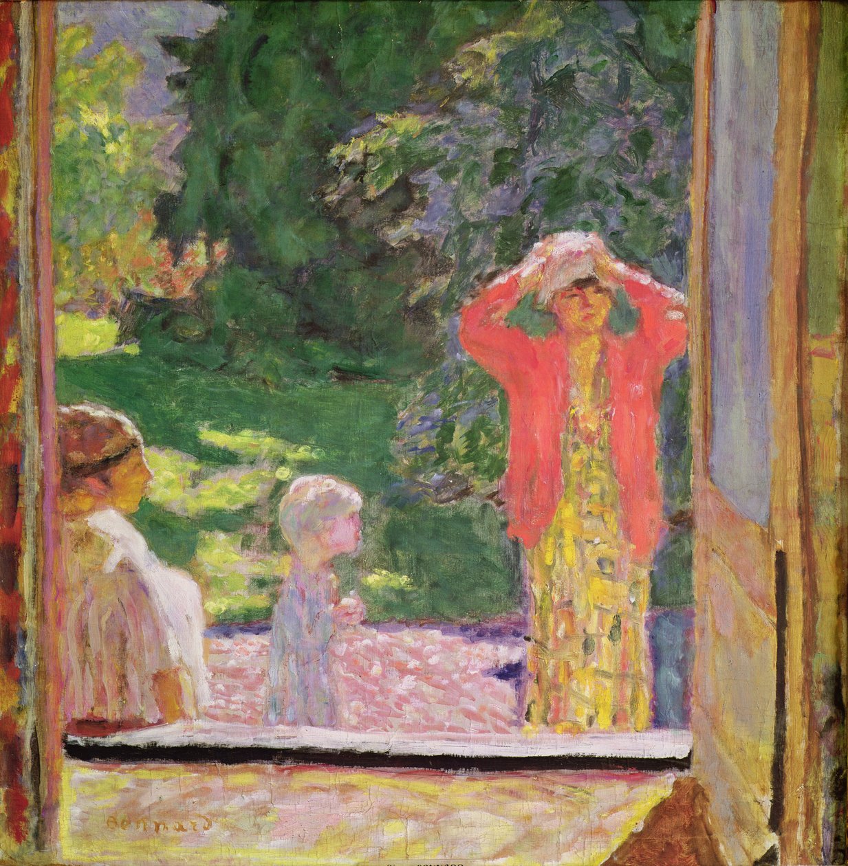 Framför fönstret, 1918 av Pierre Bonnard