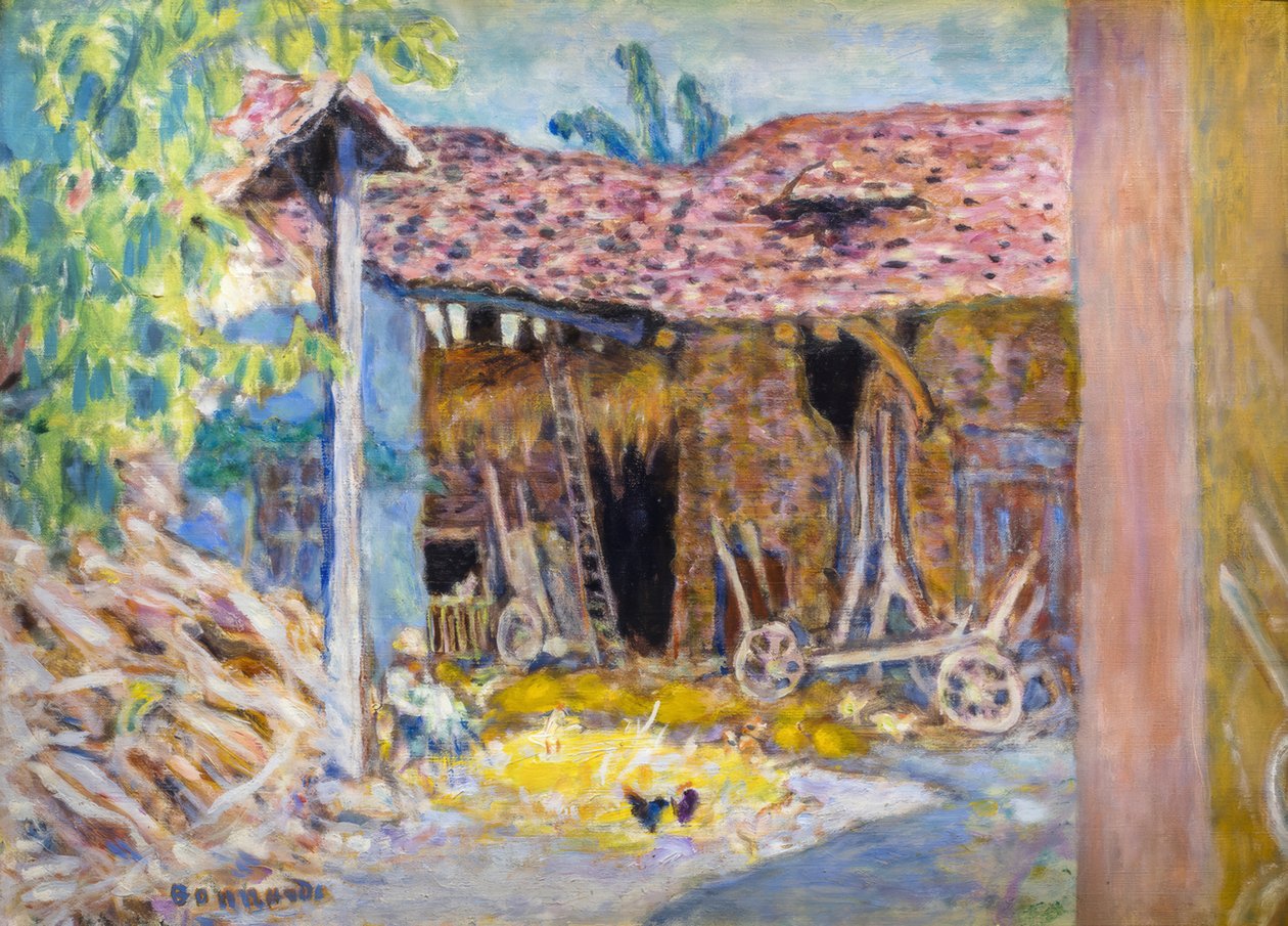 Gård på en gård eller ladugården av Pierre Bonnard