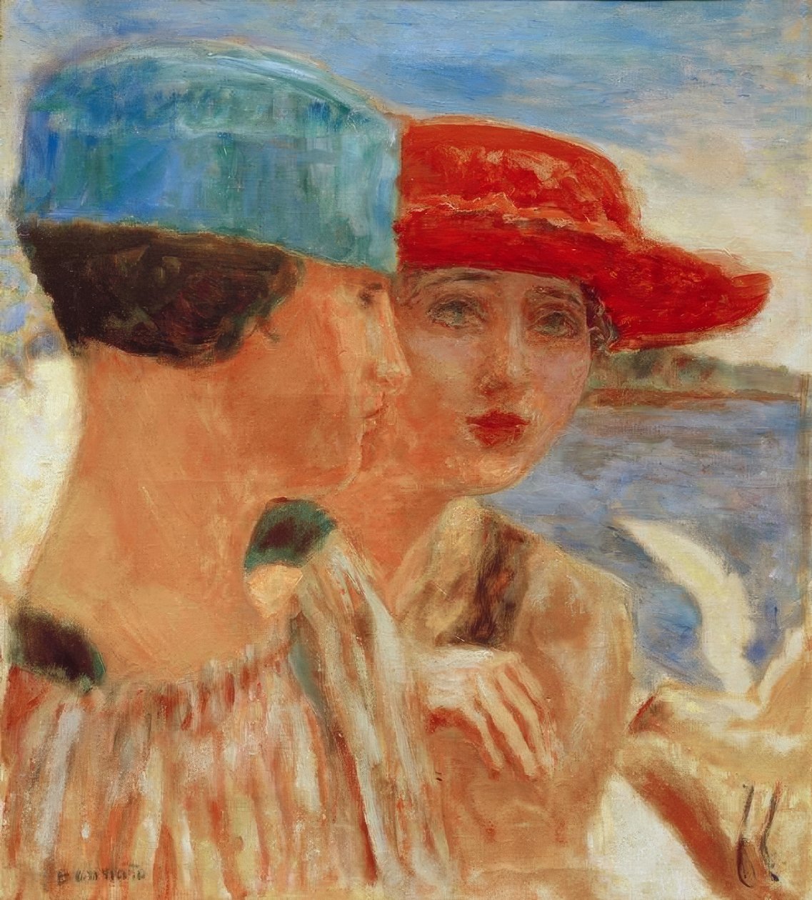 Unga flickor med måsen av Pierre Bonnard