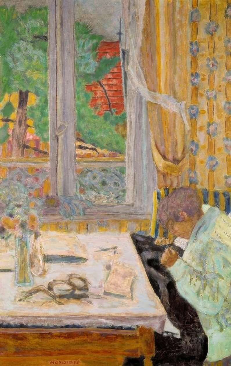 Sömmerskan, eller Sy vid fönstret av Pierre Bonnard