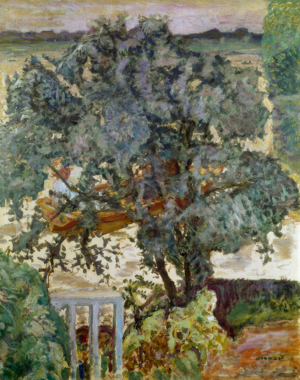 Trädet vid floden av Pierre Bonnard