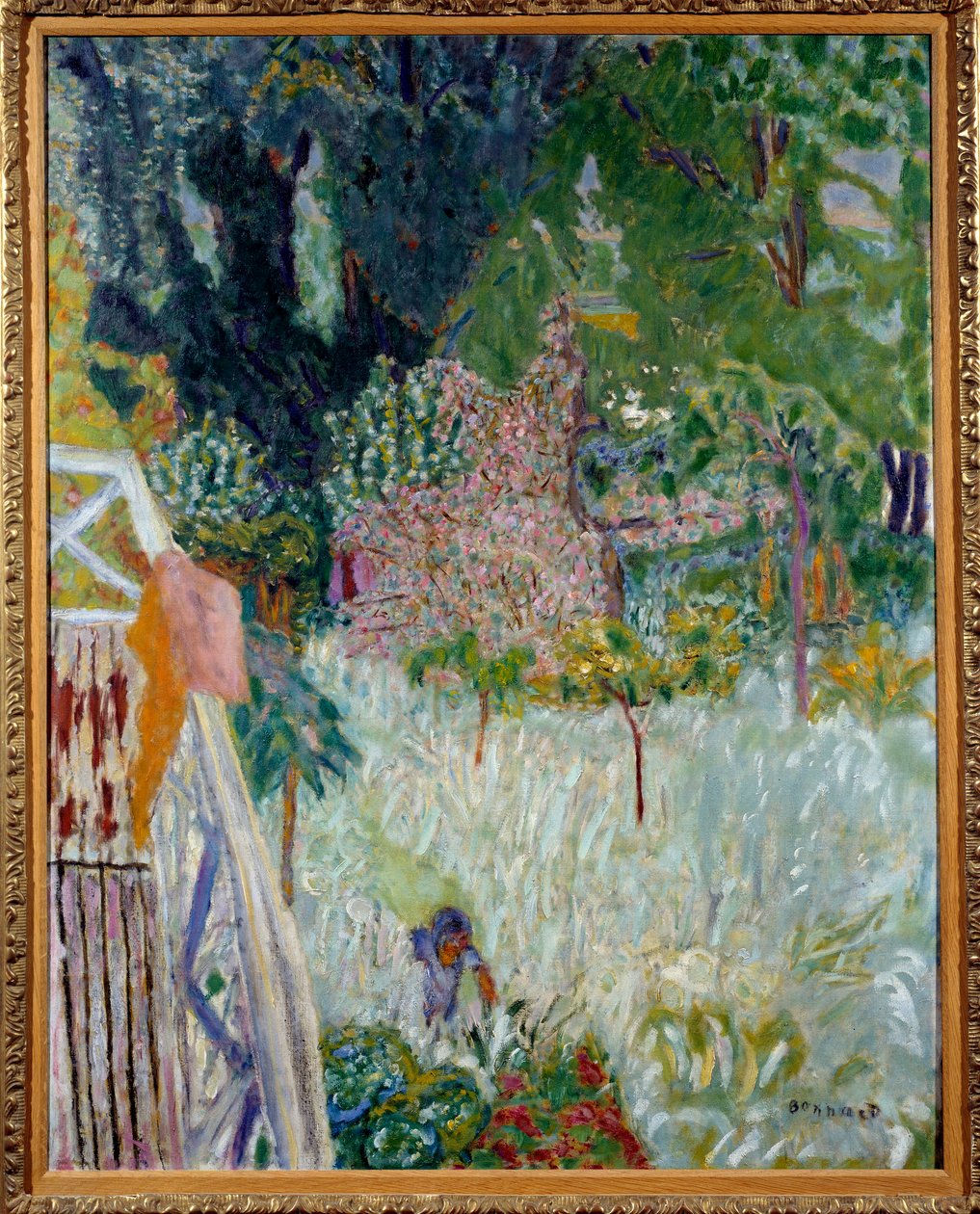 Det blommiga äpplet eller balkongen Vernonet Målning av Pierre Bonnard (1867-1947) 1920 Mått 1x0,8 m Brest konstmuseum av Pierre Bonnard
