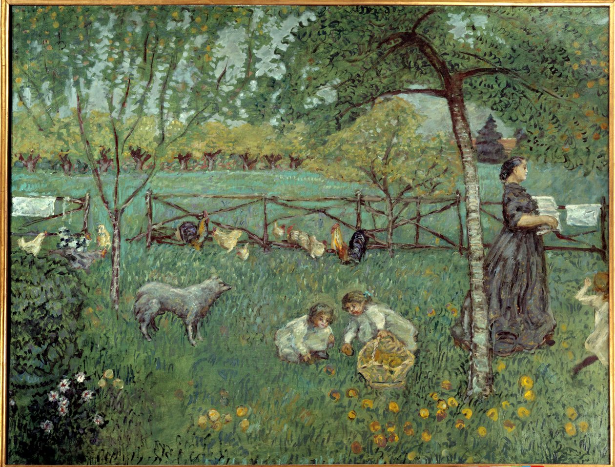 Le grand jardin Målning av Pierre Bonnard (1867-1947) 1894 Sön. 1,68x2,2m Paris, Musee d