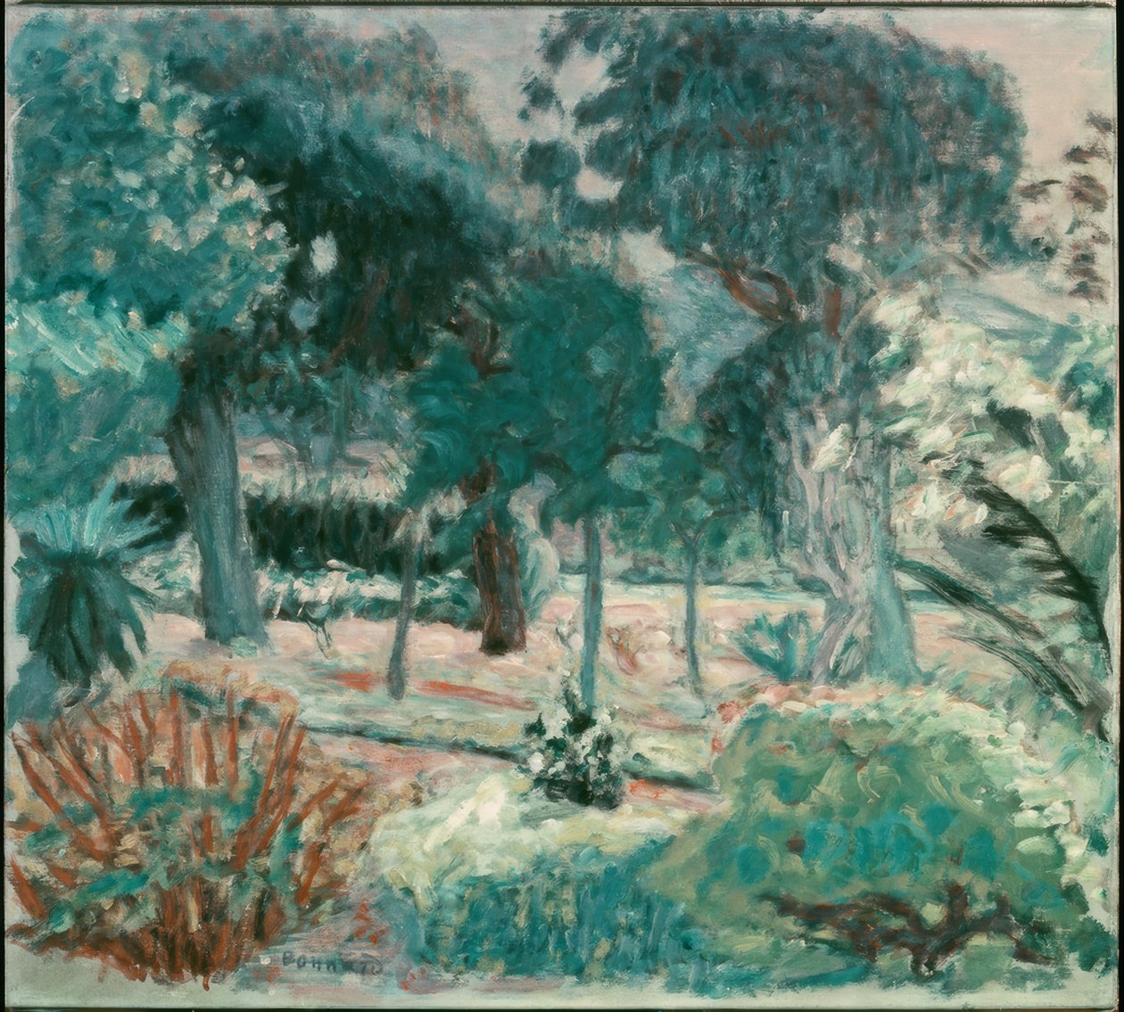 Trädgården i Le Var (Saint-Tropez, Villa Joséphine) av Pierre Bonnard