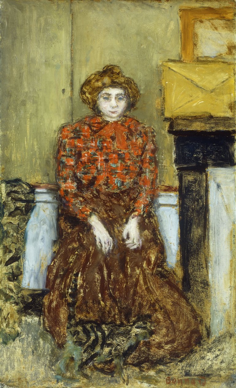 Marthe, ca 1896 (olja ombord) av Pierre Bonnard