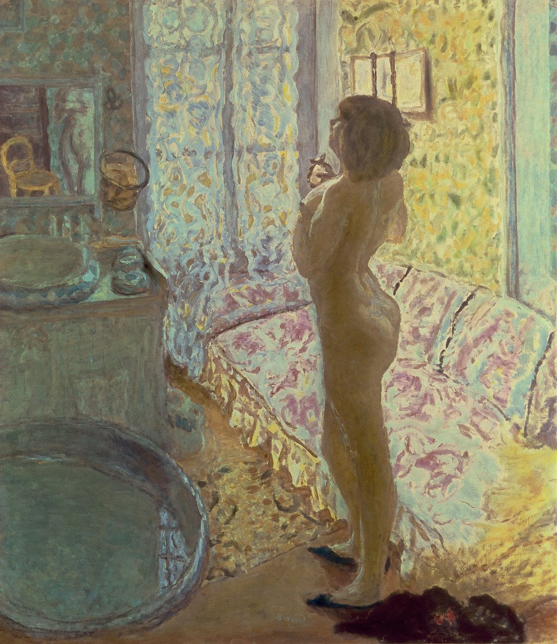 Naken i bakgrundsbelysning, eller The Eau de Cologne, 1908-09 av Pierre Bonnard