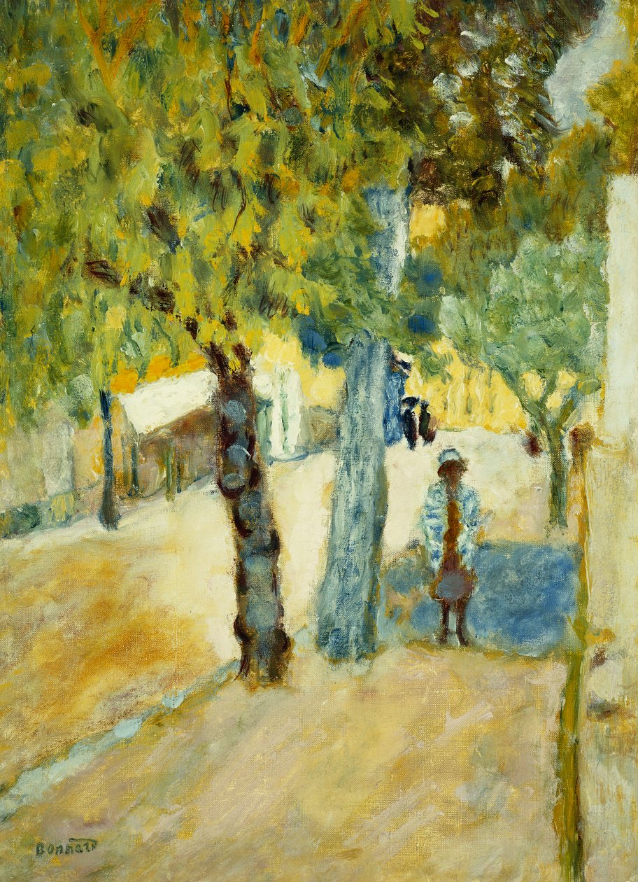 Människor på gatan; Figurer in the Street, ca 1925 (olja på duk) av Pierre Bonnard