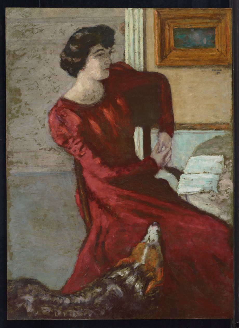 Porträtt av Madame Hessel, eller kvinnan i rött, 1901 av Pierre Bonnard