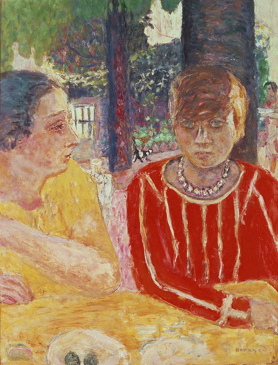 Porträtt av Madame Reine Natanson och Marthe Bonnard, 1928 av Pierre Bonnard