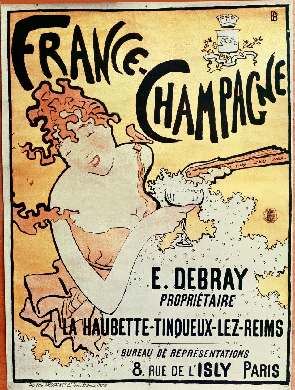 Affisch som reklamerar Frankrike Champagne, 1891 av Pierre Bonnard