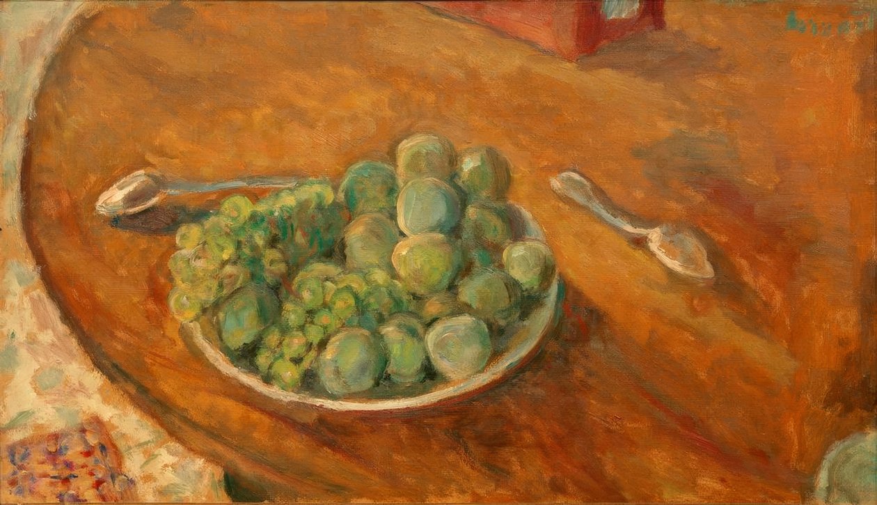 Plommon och vindruvor av Pierre Bonnard