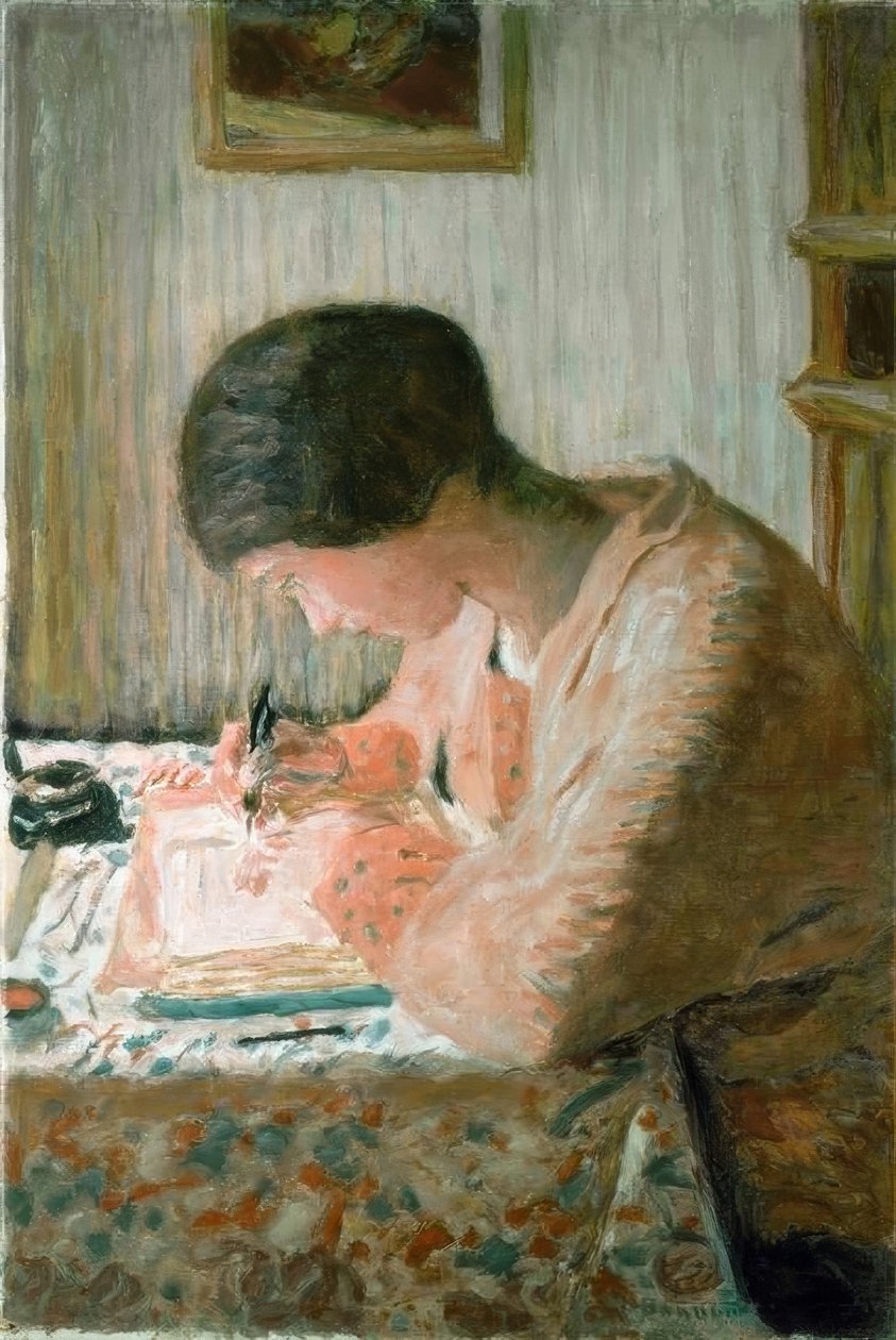 Skrivande kvinna av Pierre Bonnard