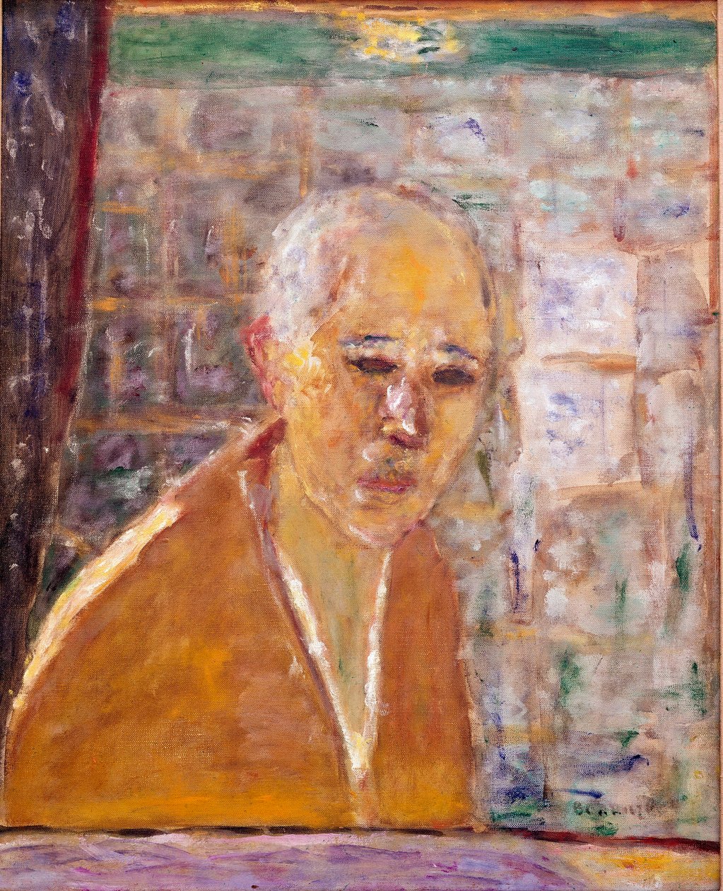 Självporträttmålning av Pierre Bonnard (1867-1947) 1945 Dim. 56x46 cm New York, Samling Donald S. Stralem av Pierre Bonnard
