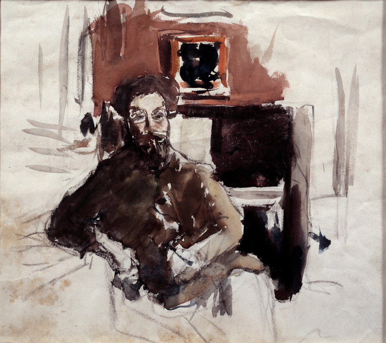 Självporträttmålning av Pierre Bonnard (1867-1947) 1900-talets privata samling av Pierre Bonnard