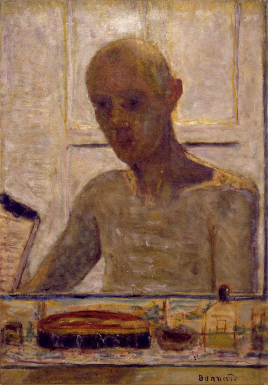 Självporträtt i en rakspegel, 1935 av Pierre Bonnard