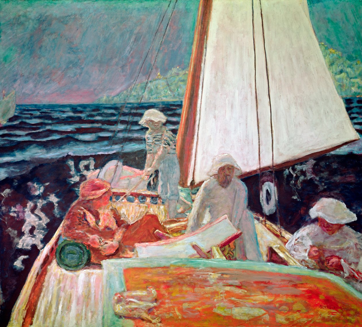 Signac och hans vänner seglar, 1924-25 av Pierre Bonnard