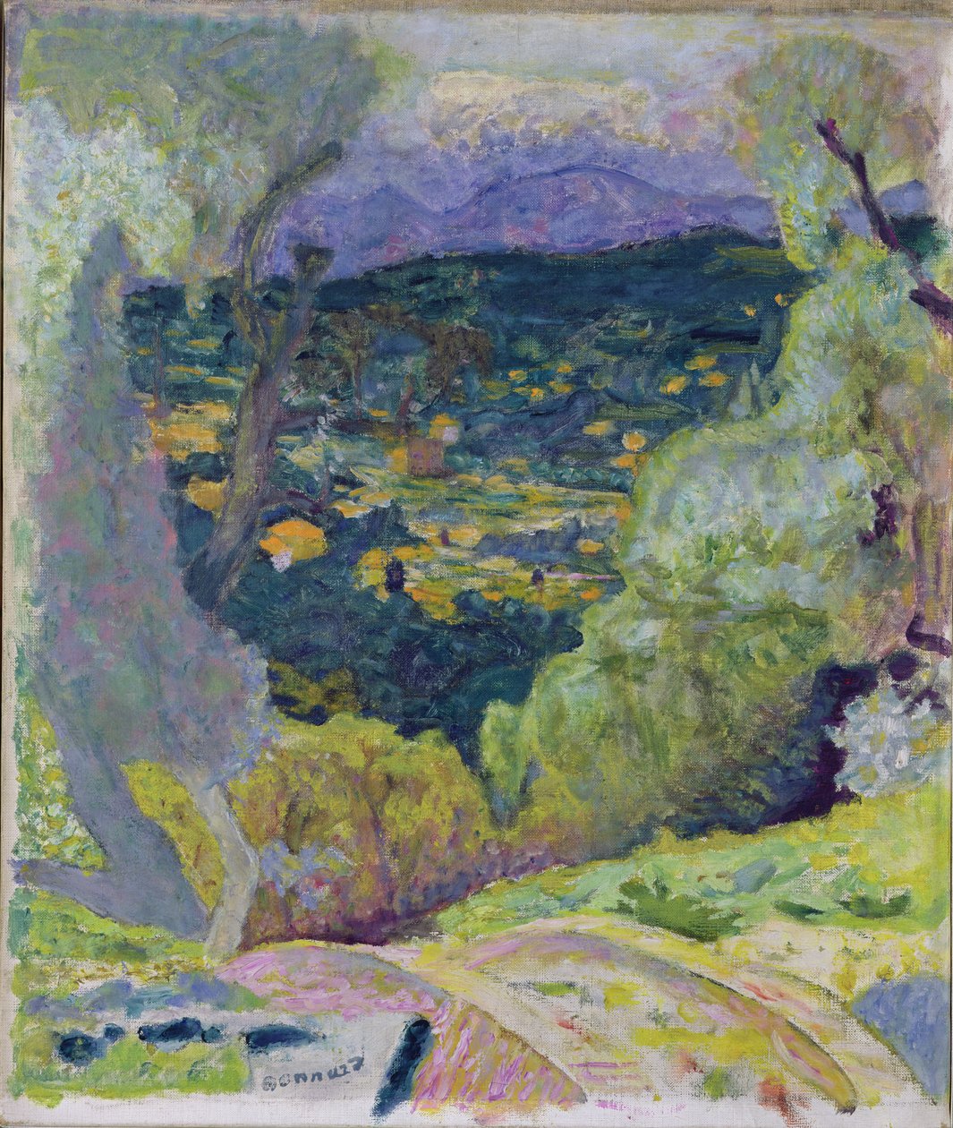 Södra miljö, Le Cannet, ca 1929 av Pierre Bonnard