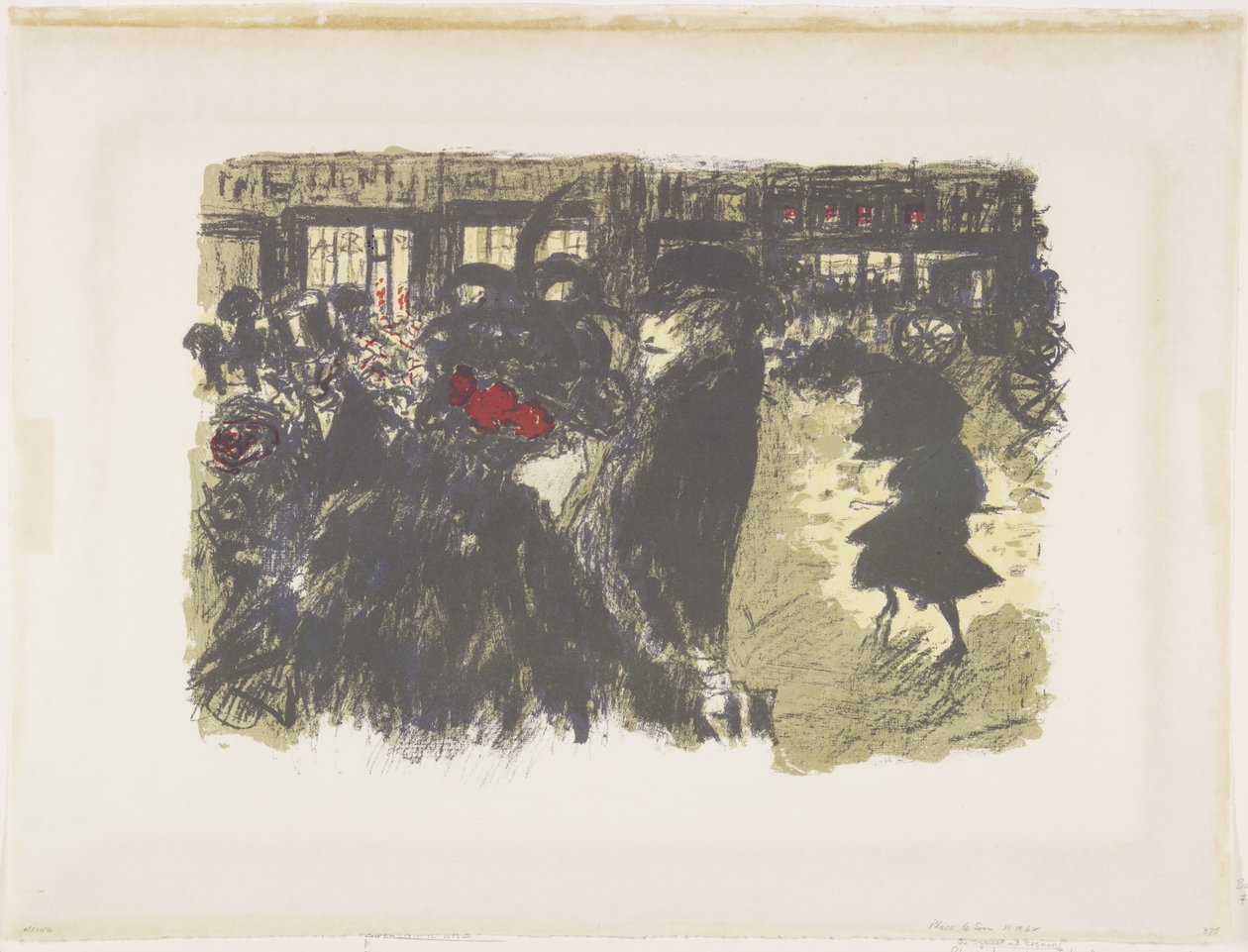 Torg på natten av Pierre Bonnard