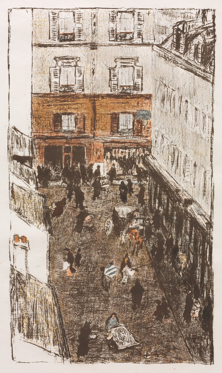 Gatuhörnet sett från ovan av Pierre Bonnard