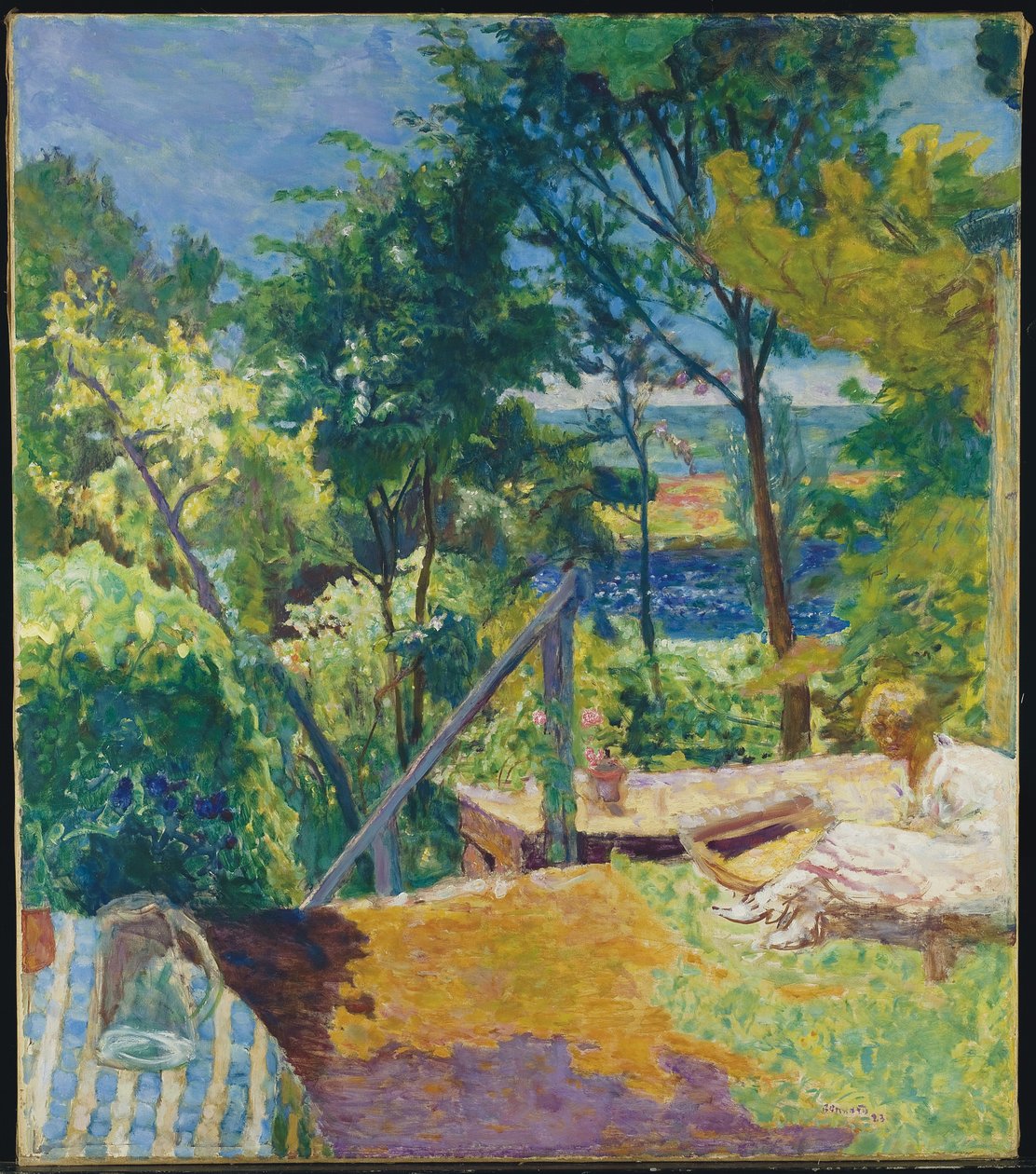Terrass i Vernon, 1923 av Pierre Bonnard