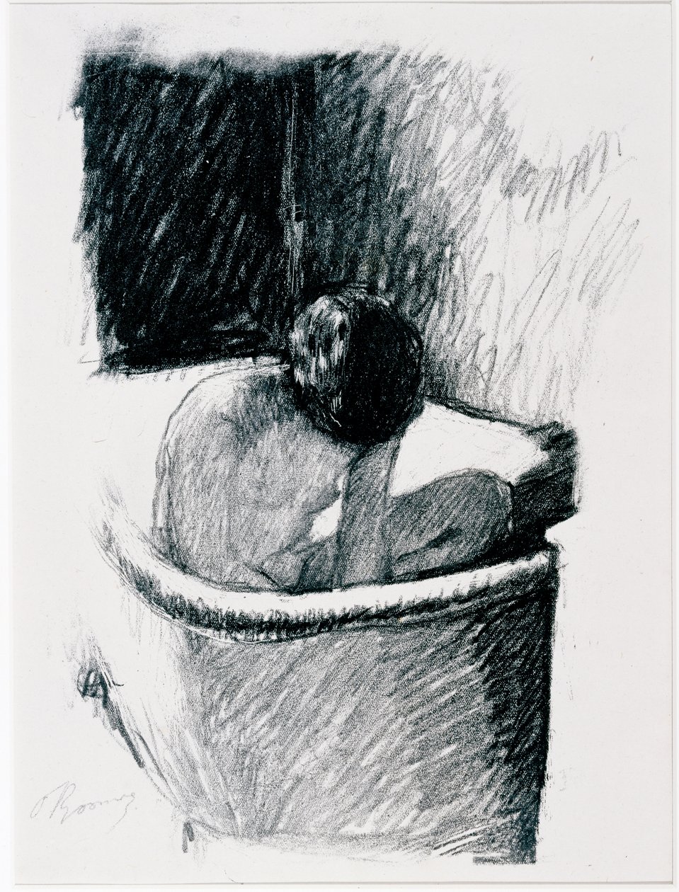 The Bath, c.1925 (litho)swed av Pierre Bonnard