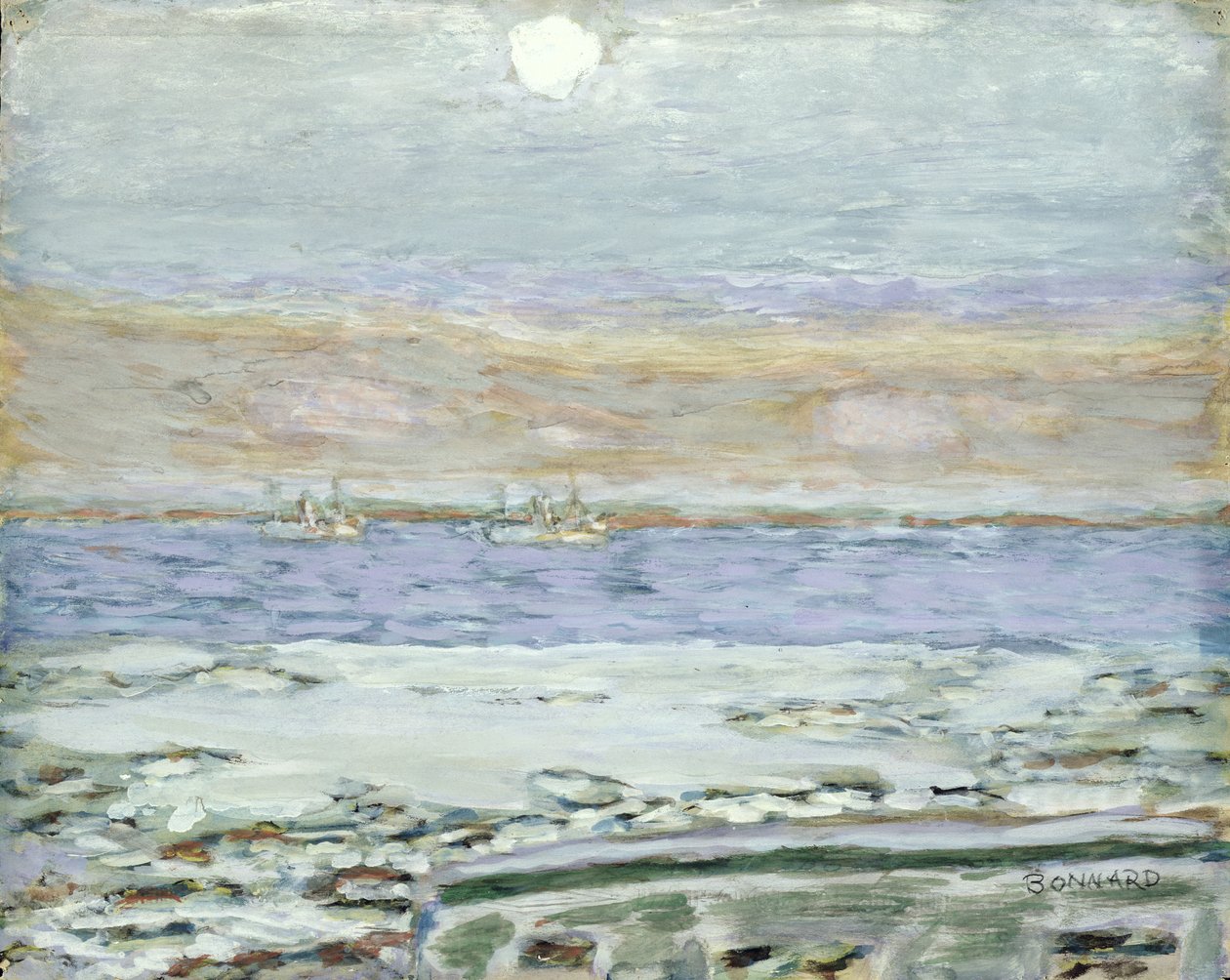 Cannesbukten, 1930-33 (gouache & wc på papper) av Pierre Bonnard