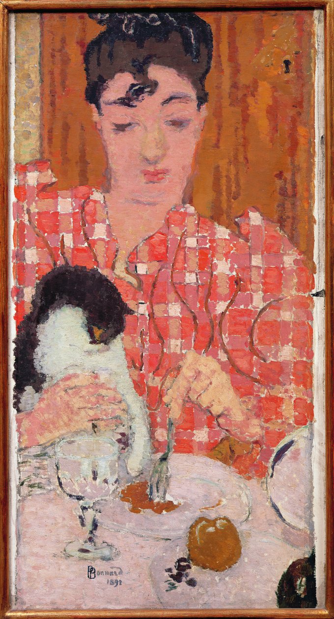 Den rutiga blusen, 1892 av Pierre Bonnard