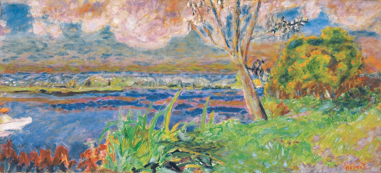Seinen i Vernon, ca 1923 (olja på duk) av Pierre Bonnard