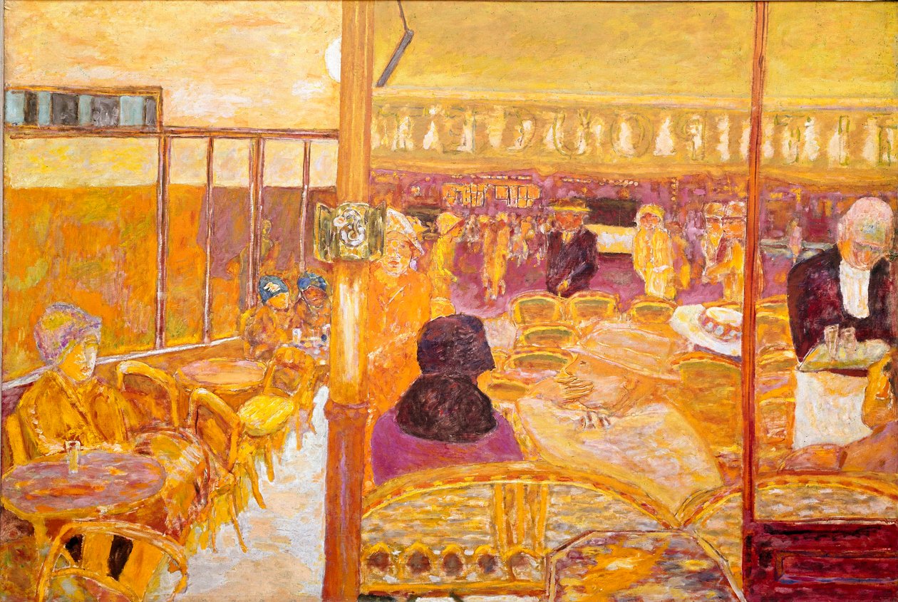 Dörrfönstret Terrass och fikarum. Målning av Pierre Bonnard (1867-1947) 1933 Collection privvee av Pierre Bonnard