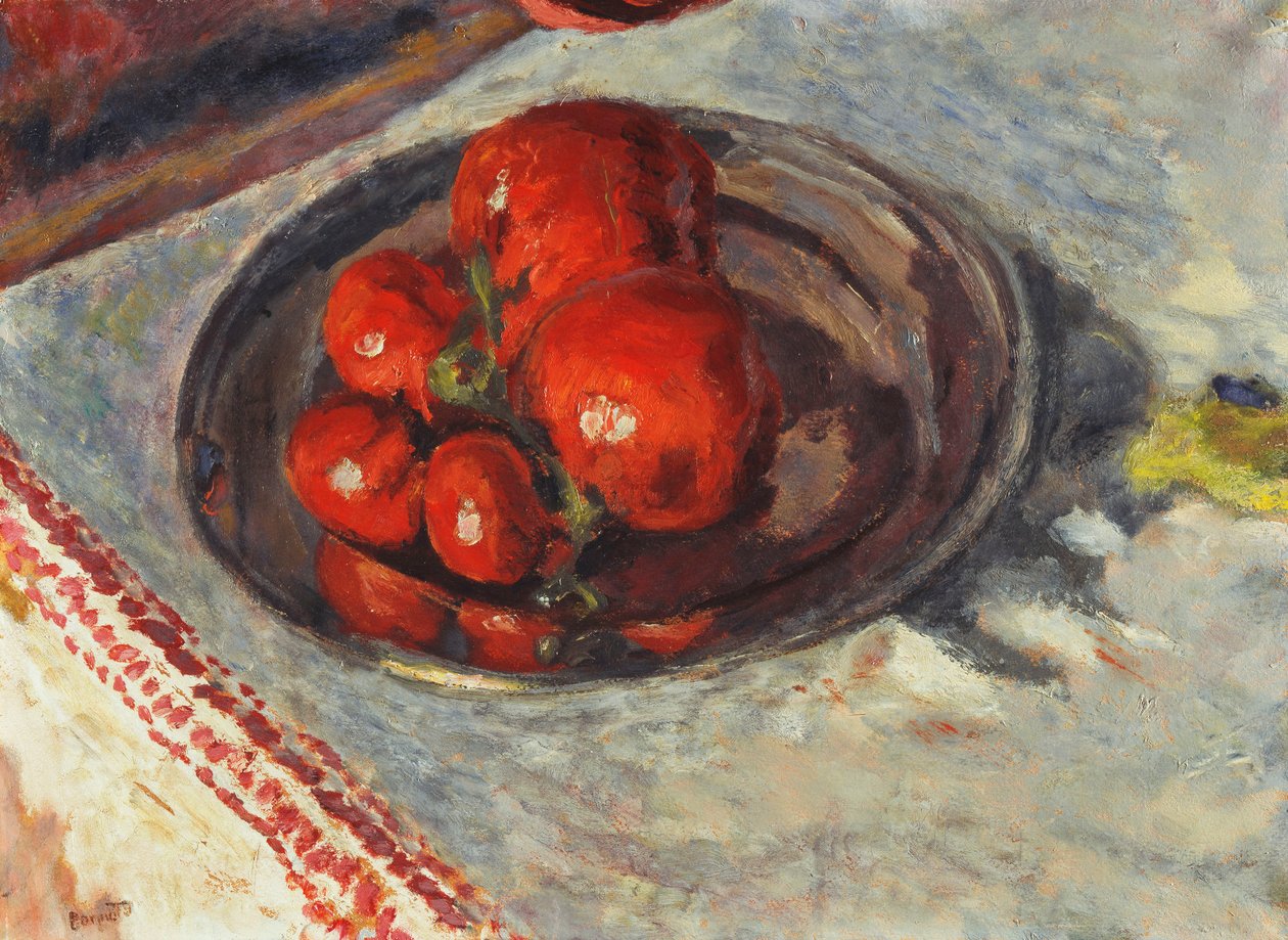 Tomater; Tomates, ca 1924 (olja på papper nedlagd på duk) av Pierre Bonnard
