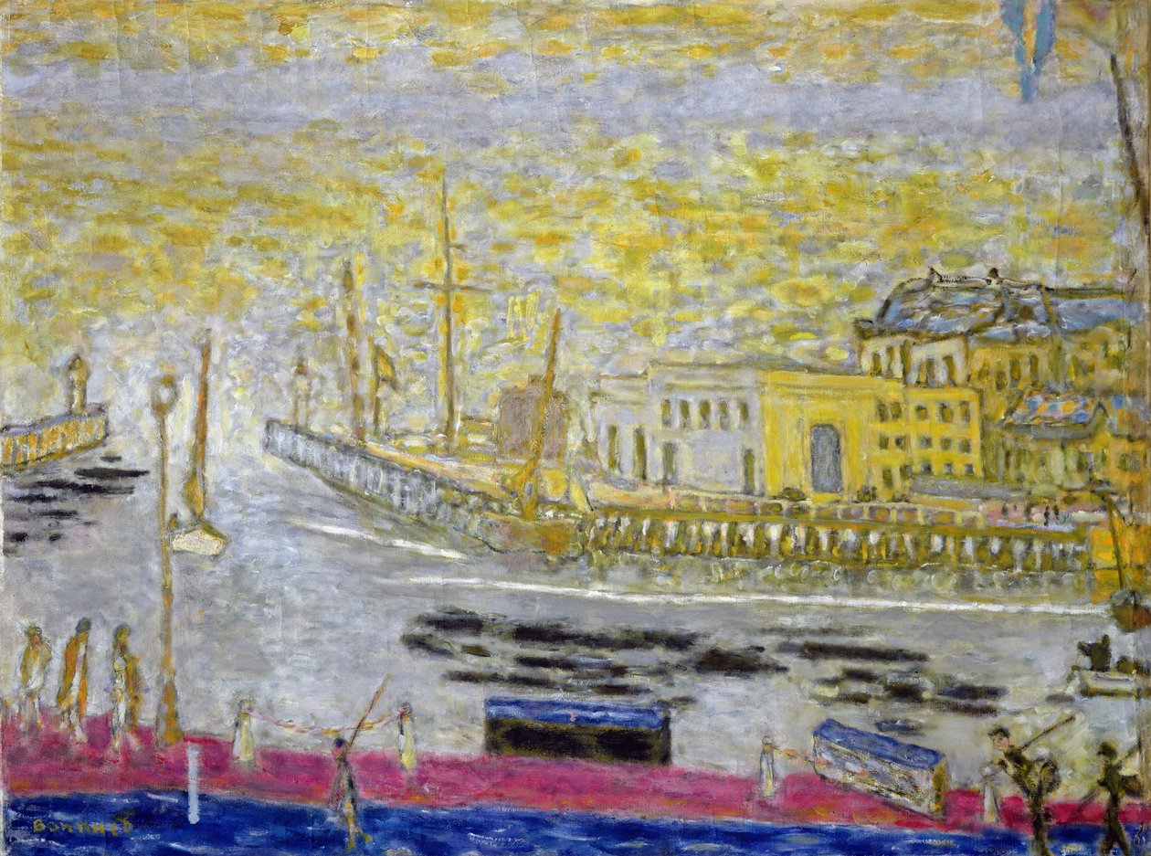 Trouville, utgången till hamnen, 1938-45 av Pierre Bonnard