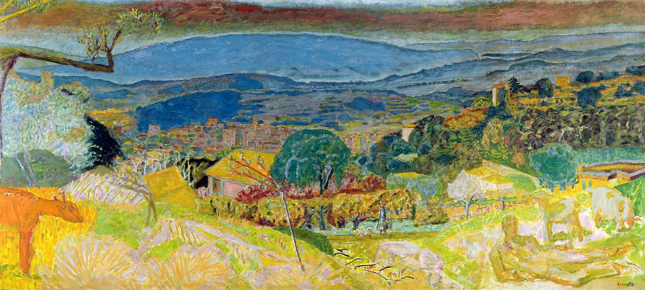Utsikt över Le Cannet, 1928 av Pierre Bonnard