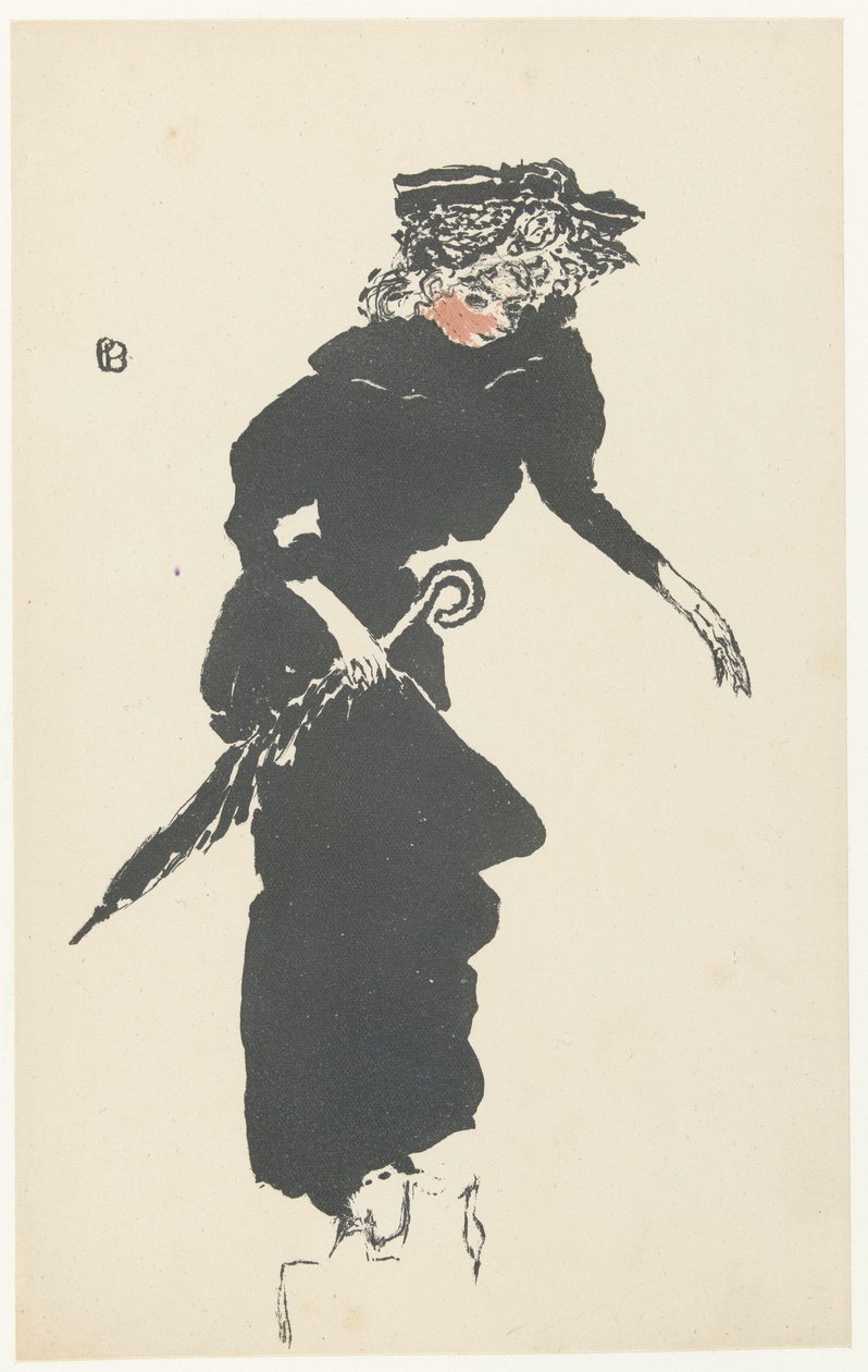 Kvinna med paraply Femme au paraply av Pierre Bonnard