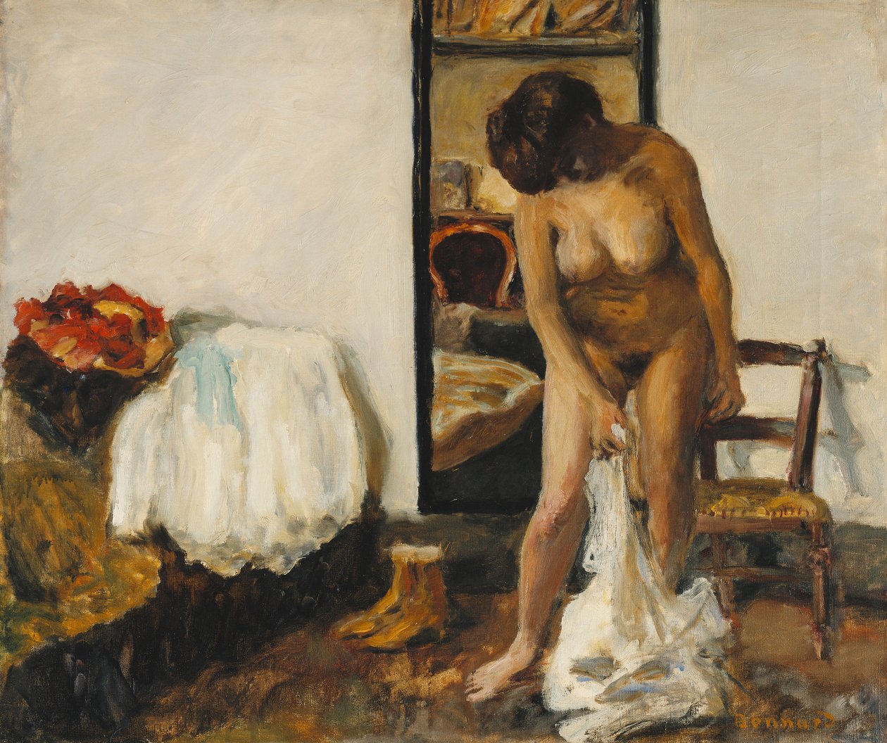 Kvinna avklädning; Hustru avklädning av Pierre Bonnard