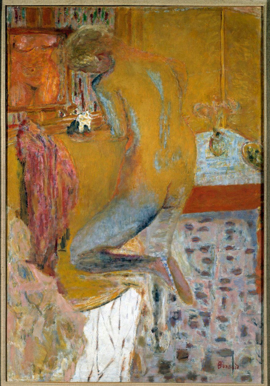 Kvinnan har sin toalett av Pierre Bonnard