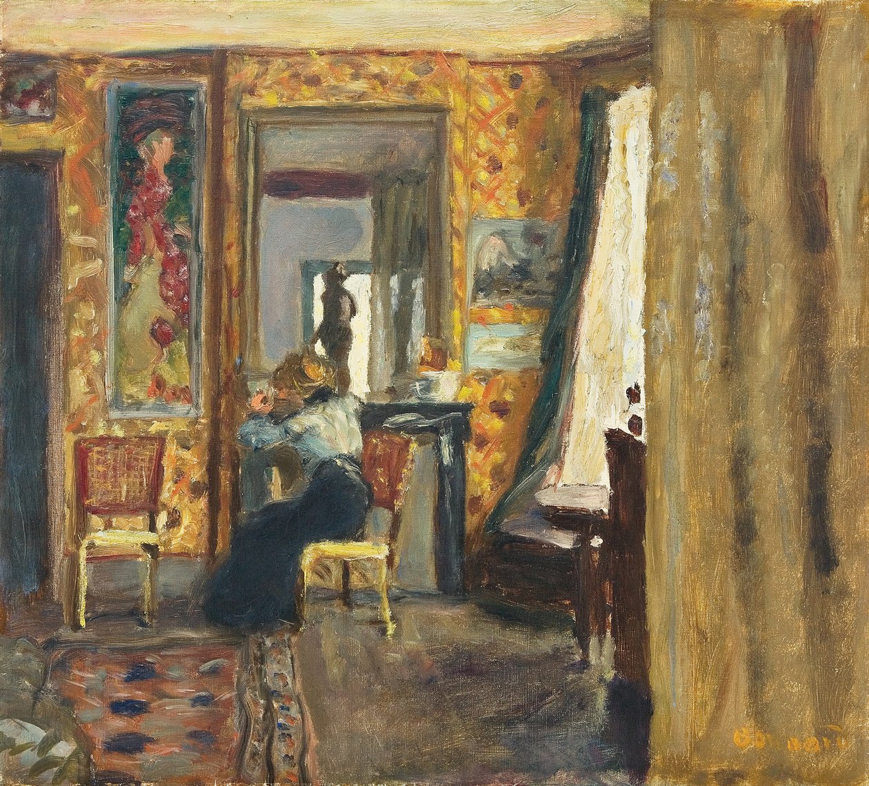 Kvinna i en interiör, ca 1908 (olja på duk) av Pierre Bonnard