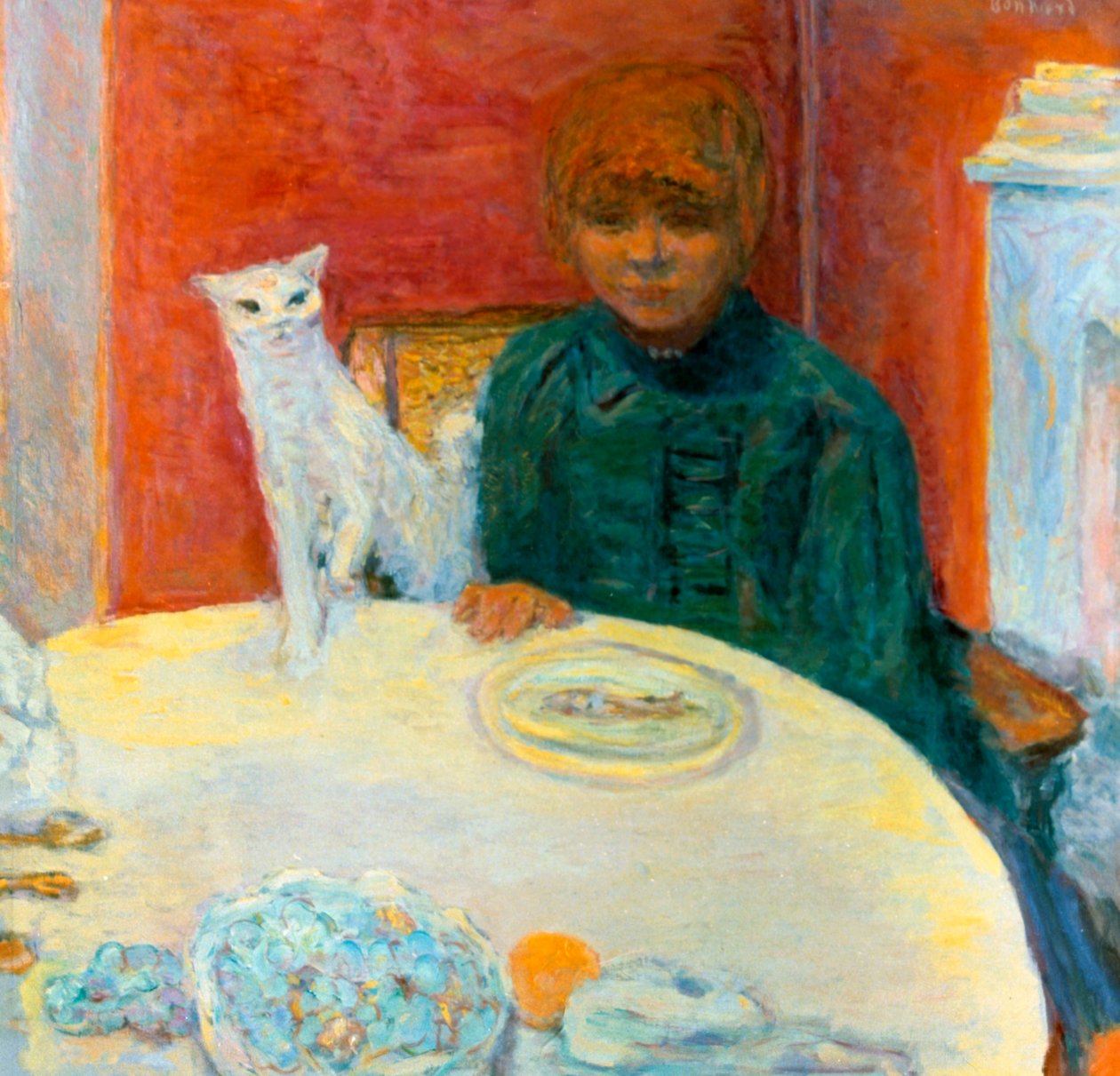 Kvinna med en katt, 1912 av Pierre Bonnard