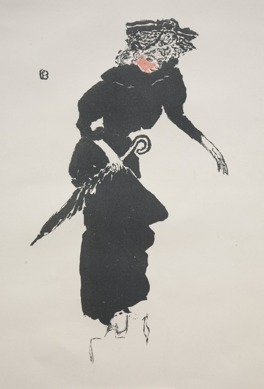 Kvinna med ett paraply av Pierre Bonnard