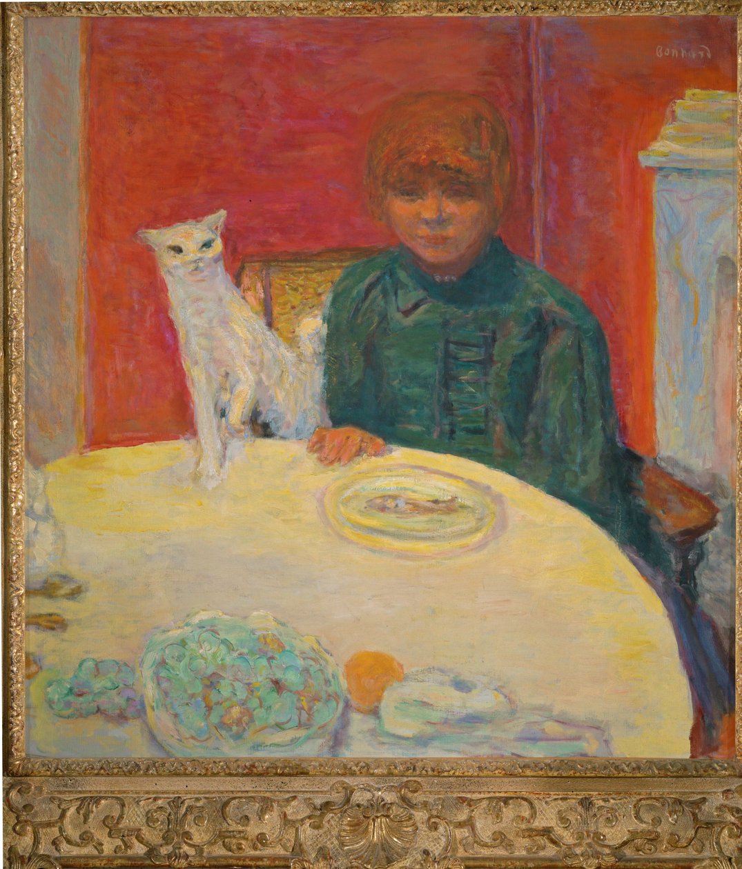 Kvinna med katt eller Den krävande katten (målning på duk) av Pierre Bonnard