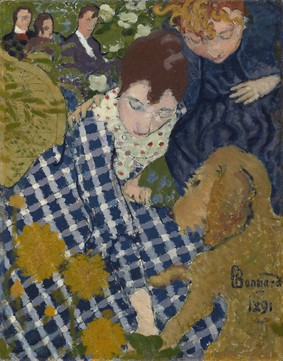 Kvinnor med hund av Pierre Bonnard