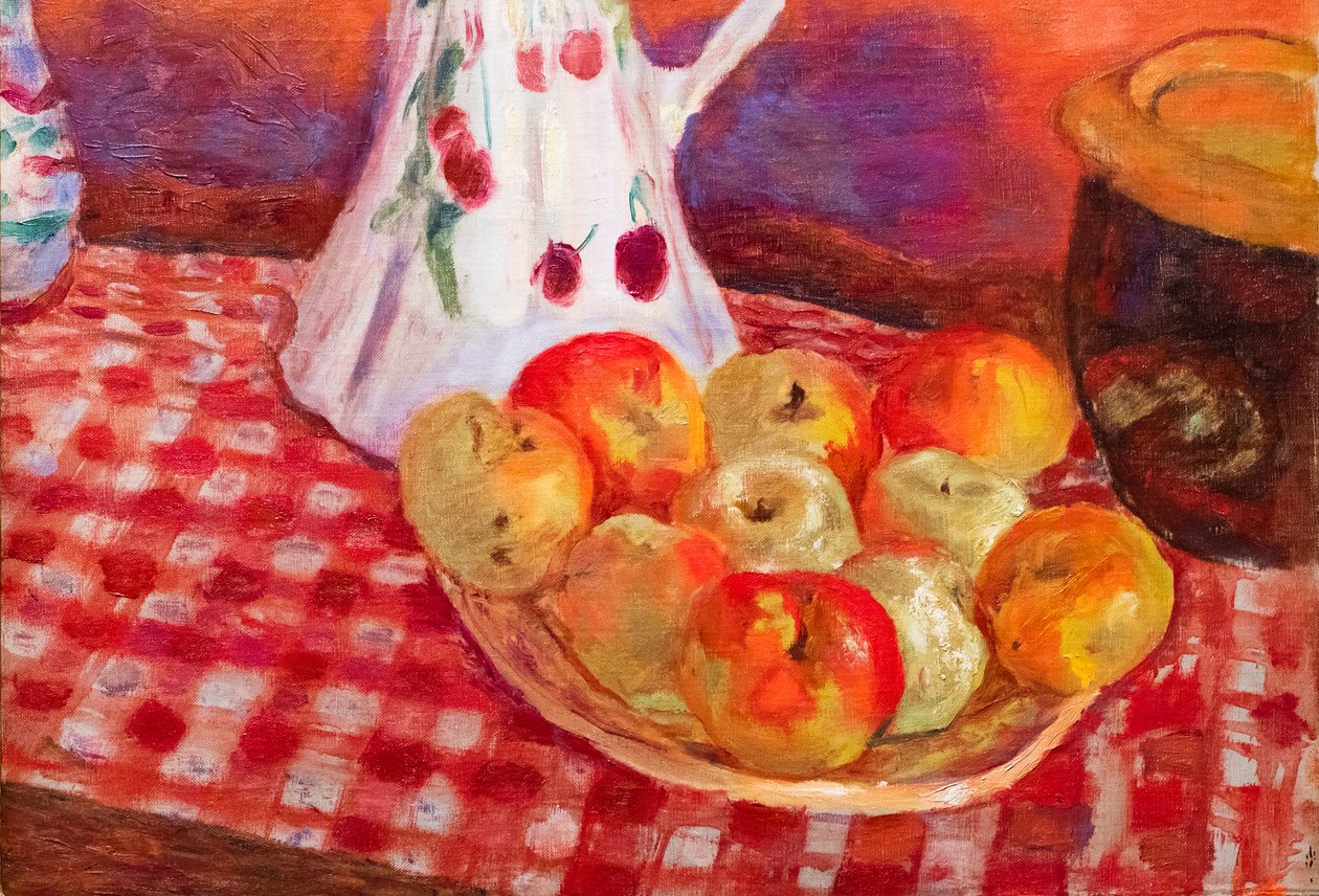 Gula och röda äpplen, detalj av Pierre Bonnard