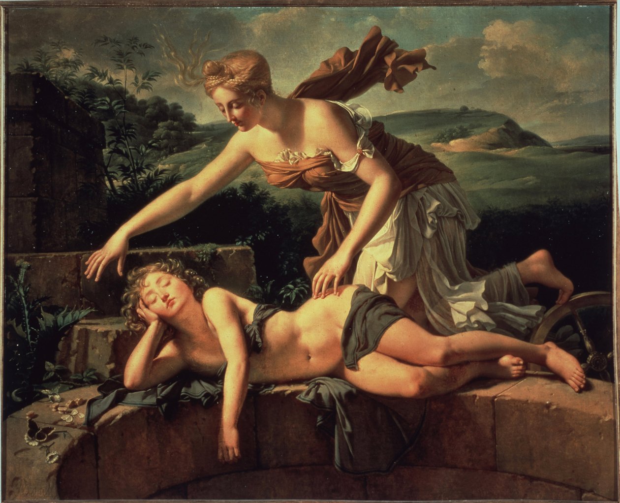 Barnet och förmögenheten. Målning av Pierre Bouillon (1776 - 1831) av Pierre Bouillon